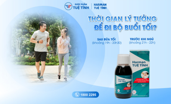 Thời gian lý tưởng để đi bộ buổi tối?